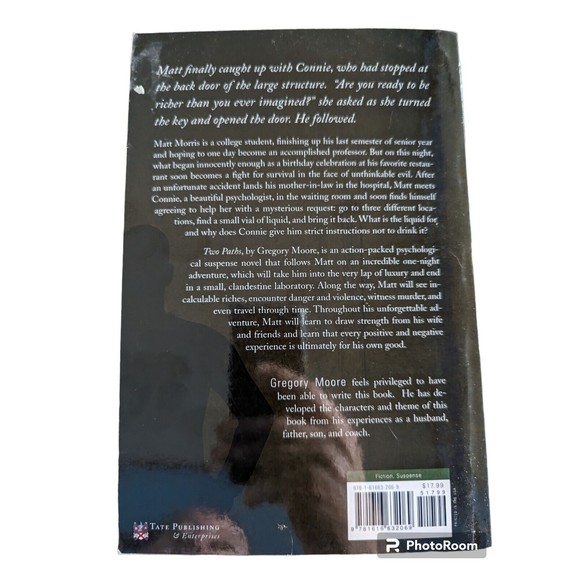 Two Paths Gregory Moore Signed Novel Fiction Suspense Tate Publishing Paperback - Picture 2 of 5